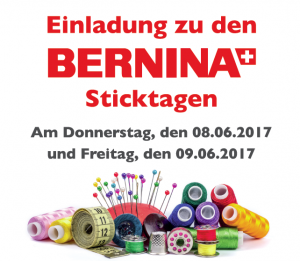 Bernina Stickmaschinen Sticktage
